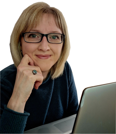Birgit Stiegler am Laptop Birgit Stiegler am Laptop